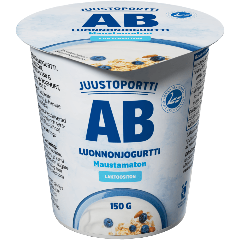 Juustoportti AB-luonnonjogurtti 150 g maustamaton laktoositon