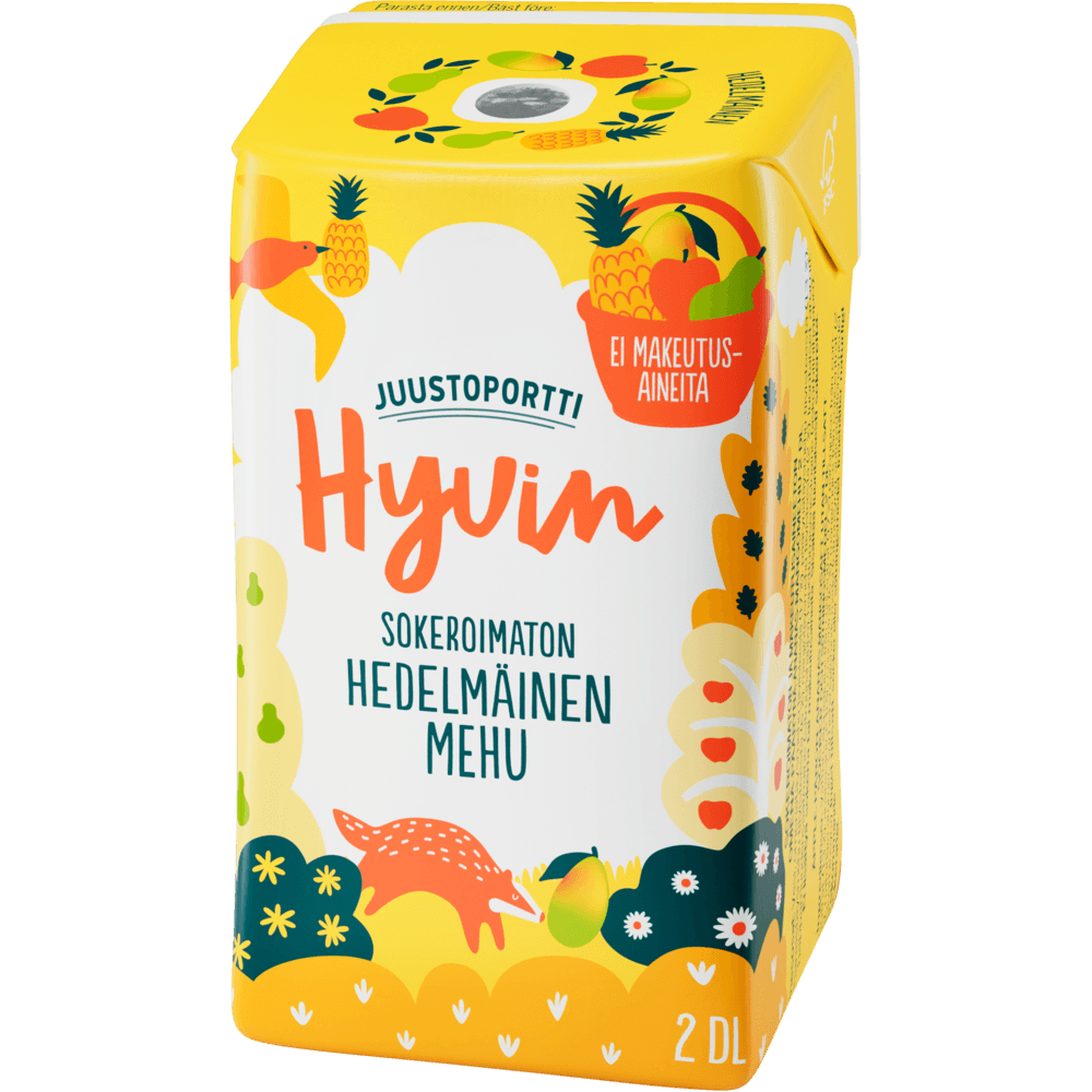 Juustoportti Hyvin mehu 2 dl hedelmäinen