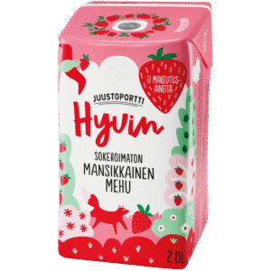 Juustoportti Hyvin mehu 2 dl mansikkainen