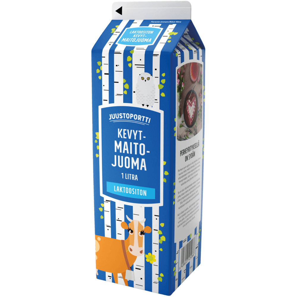 Juustoportti Kevytmaitojuoma 1 l laktoositon