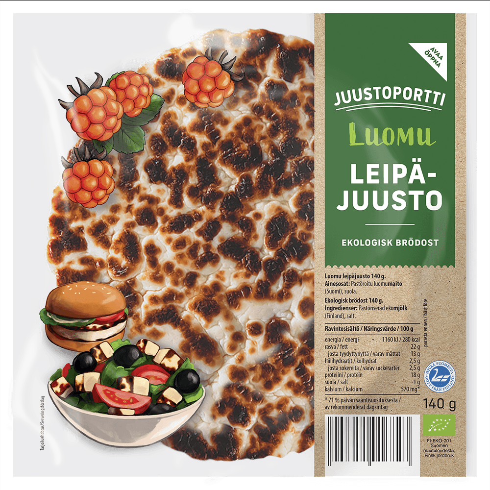 Juustoportti leipäjuusto 140 g luomu