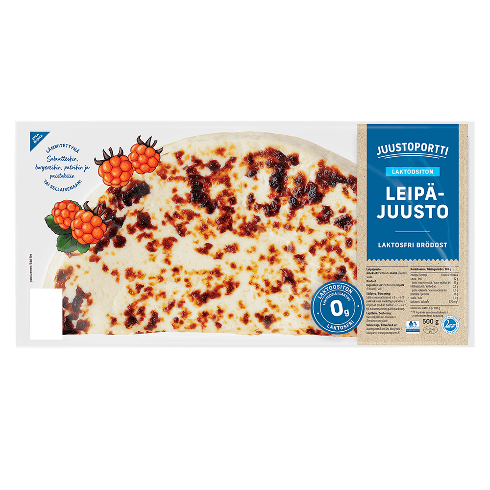 Juustoportti Leipäjuusto 500 g laktoositon
