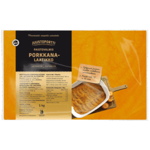 Juustoportti Paistovalmis porkkanalaatikko 1 kg laktoositon gluteeniton