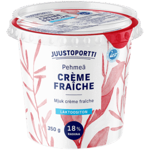 Juustoportti Pehmeä Crème Fraîche 18 % 350 g laktoositon