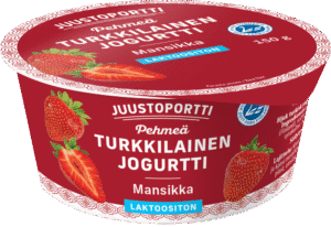 Juustoportti Pehmeä turkkilainen jogurtti 150 g mansikka laktoositon