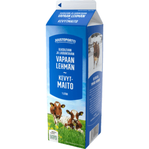 Juustoportti Vapaan lehmän kevytmaito 1 l