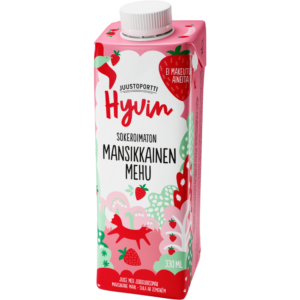 Juustoportti Hyvin mehu 330 ml mansikkainen