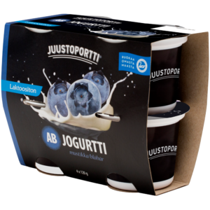 Juustoportti AB-jogurtti 4*120 g mustikka laktoositon