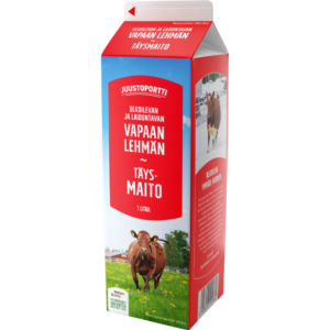 Juustoportti Vapaan lehmän täysmaito 1 l