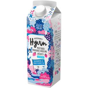 Juustoportti Hyvin jogurtti 1 kg mustikka-mansikka-vadelma laktoositon