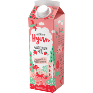 Juustoportti Hyvin mehu 1 l mansikkainen