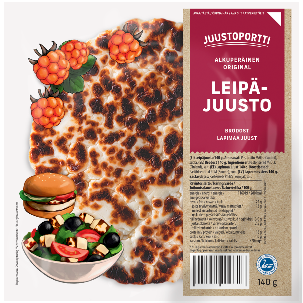Juustoportti leipäjuusto 140 g original