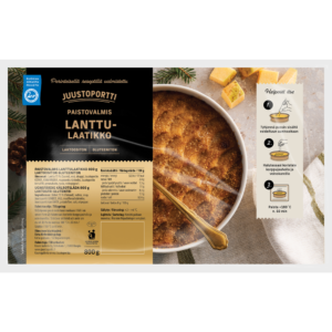 Juustoportti Paistovalmis lanttulaatikko 800 g laktoositon gluteeniton