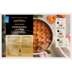 Juustoportti Paistovalmis porkkanalaatikko 800 g laktoositon gluteeniton