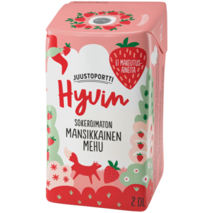 Juustoportti Hyvin mehu 2 dl mansikkainen