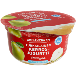 Juustoportti Turkkilainen kerrosjogurtti 150 g päärynä laktoositon