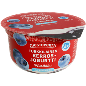 Juustoportti Turkkilainen kerrosjogurtti 150 g mustikka laktoositon