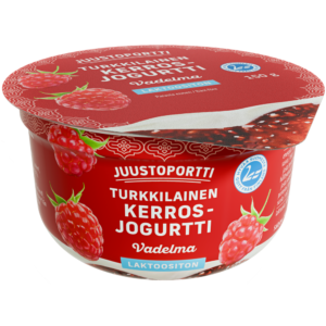 Juustoportti Turkkilainen kerrosjogurtti 150 g vadelma laktoositon